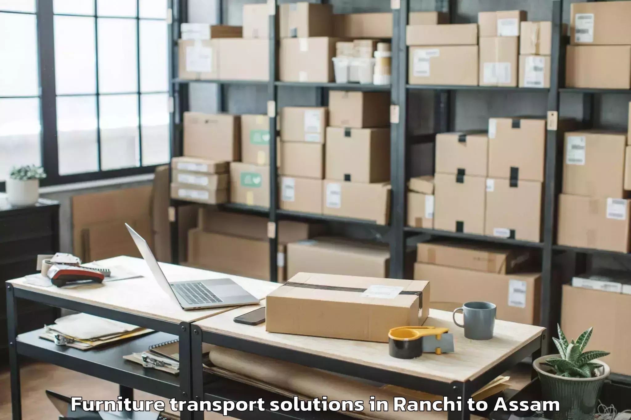 Top Ranchi to Marigaon Furniture Transport Solutions Available